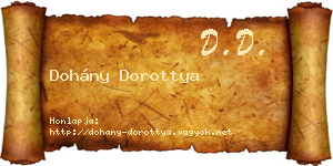 Dohány Dorottya névjegykártya